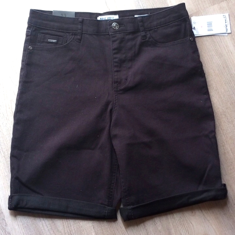 Nine West high-rise Bermuda shorts